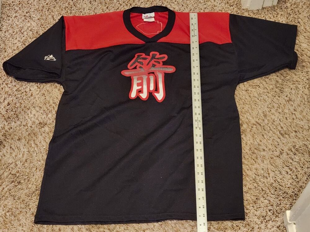 Vtg Majestic Kansas City Chiefs Chinese Football T Shirt NFL Sz Mens XL